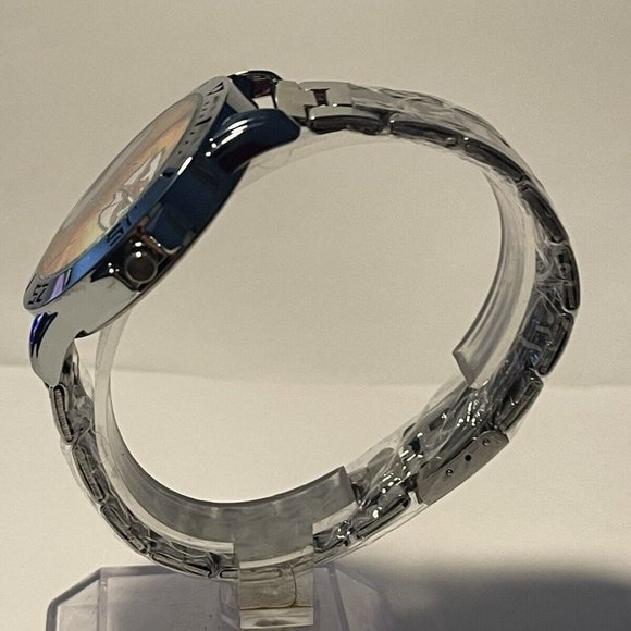 KANSAS CITY CHIEFS NFL Team Logo Men's Stainless-Steel Silver Analog Watch NEW - Picture 4 of 10